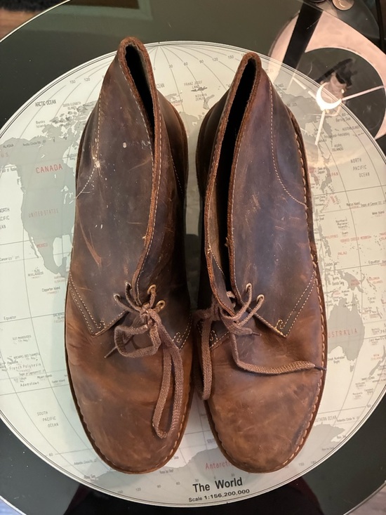 Clarks Other - Men’s Clarks Brown Leather Chukka Boots - Classic Lace-Up Desert Style Size 12